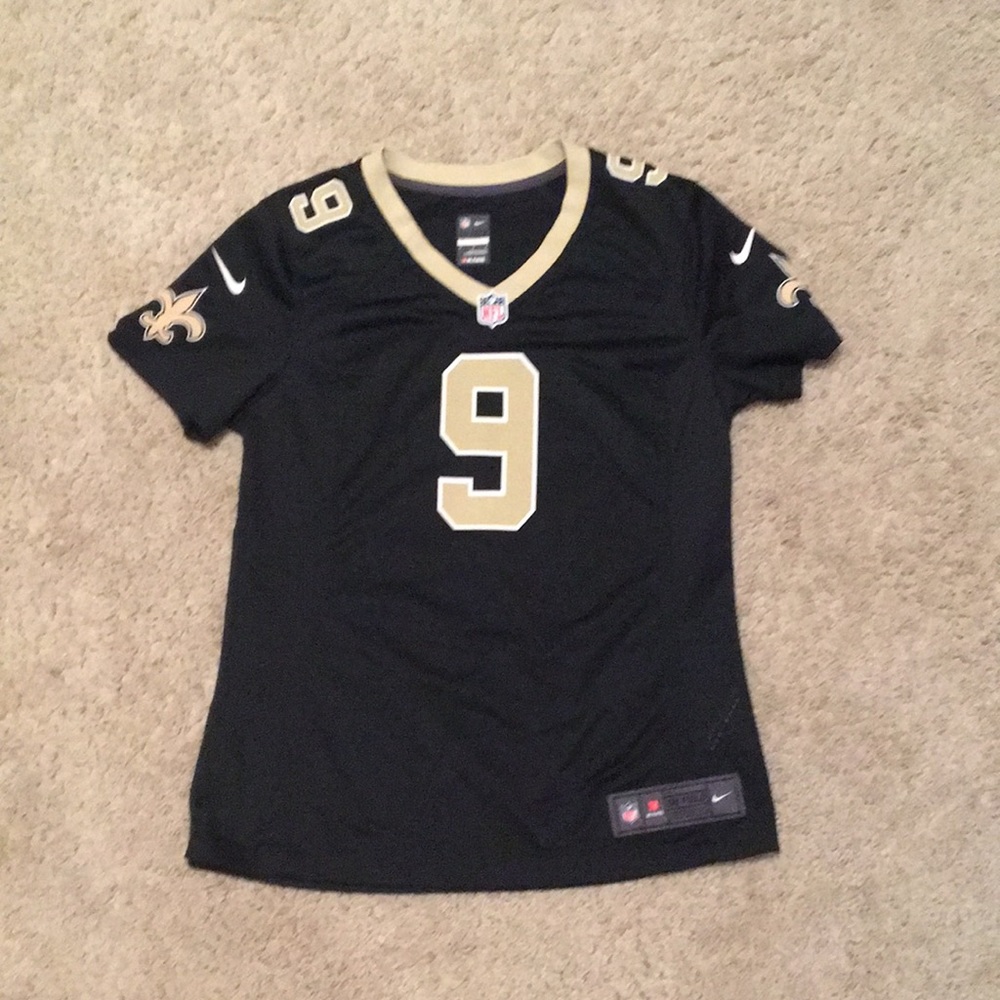 EUC Black, fitted, Drew Brees saints jersey!!!